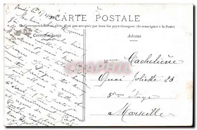 O vapor LA MARSAA — Sociedade de Navegação Mista C. Touache — Editor: P. R. & C. Puteaux — Verso
