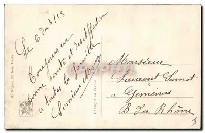 O sino tocava sempre — Salão 1913 — Ch. Eug. Bunel — A.N. Paris — Verso