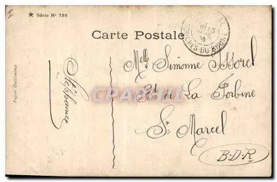 Vrolijke Pasen — Uitgever Papier Guillotinot, Serie N° 730 — Achterkant