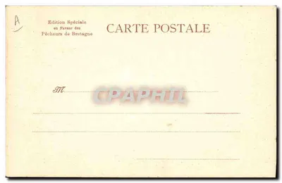 Ragazza bretone con ago — Nel Paese d'Armor — edita da Raphael Tuck & Fils, Parigi — Verso