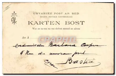 Bilhete postal antigo Folklore As canções ilustradas de Th Botrel Dors mon gas ! — Verso