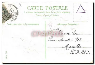 Bouquet de flores — cartão postal com poema e assinatura — Série 709 — Verso