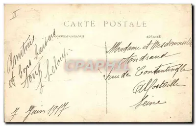 Coubert (S.-et-M.) — O Castelo. O Encontro de Caça e a Capela — Édouard Orgais — Verso
