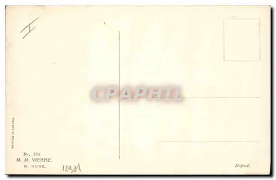 Criança anjo com pássaros — Páscoa — M. M. Munk, Viena, n° 575 — Verso