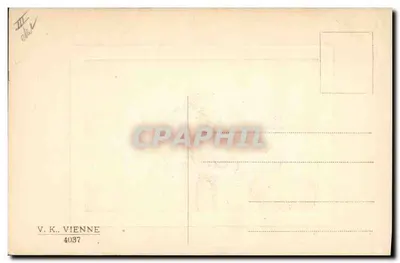 Enfant portant un autre enfant sur les épaules — scène pastorale avec moutons — éditeur V. K. VIENNE, n° 4037 — Verso