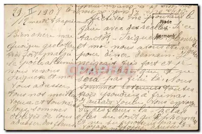 Cachorro sentado com cesta de flores — PE 2461/6 — editor PE — Verso