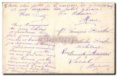 Menina com cachorro — Boa Festa Angévine — Paris 462 — Verso