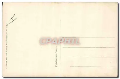 No declive alsaciano dos Vosges — Geral Putz, Sr. Poincaré, Sr. Millerand — A. NOYER, Paris, N° 847 — Verso