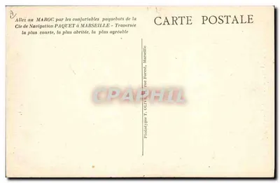 Maresciallo Lyautey — Corriere del Marocco — Ancoraggio al Molo di Casablanca — Offerto dalla Compagnia di Navigazione Paquet — Verso
