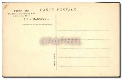 S.S. MADONNA MARBEILLE — Nave della linea Fabre — Editore SADAG, n°46-20 — Verso