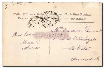 Dois crianças perto de uma campainha — Felizes Páscoas — editor não identificado, n° 470 — Verso
