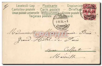 Sinos de Páscoa — 1904 — Editor desconhecido, n° 2063 — Verso