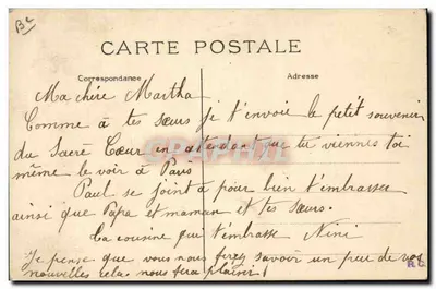 Paris-Montmartre — Montagem da Grande Campana Savoyarde no Sacré-Cœur, 16 de outubro de 1895 — J.H. — n° 083 — Verso
