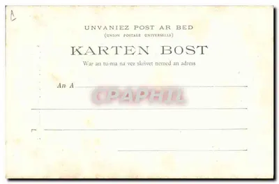 Bretania — Pastoralny krajobraz z pasterzem i psem — Ilustrowane pieśni Botrela - 3 — Rewers