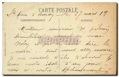 Théodore Botrel — Le Barde populaire breton, né à Dinan (Côtes-du-Nord) — Éditeur L. Berval, n° 3188 — Verso