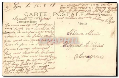 Rosas e pássaros — vista de Lyon — editor anônimo, n° 28 — Verso
