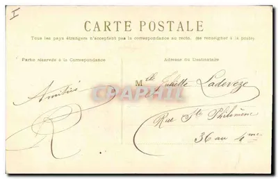 Bouquet de lilas — illustration colorée — éditeur non visible — Verso