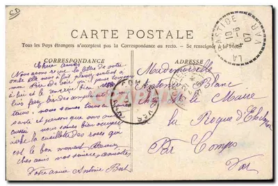 Costa Azzurra - Caeillette des Roses — Editore L. Dihilan, 10, Allee Carnes — N° 149 — Verso
