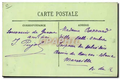 Sulla Costa Azzurra — La Raccoglita di Fiori di Arancio — LL. — Verso