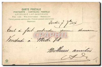 Femme avec vache — scène de campagne — éditeur 'DE ROSEL' n°246 — Verso