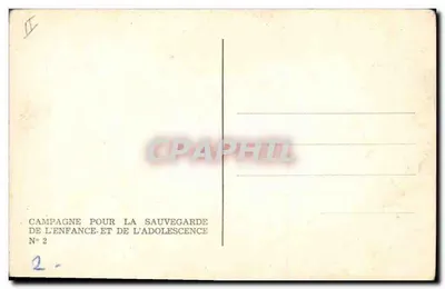 Bambino con cappello — Henri JOUBREL — Campagna per la Salvaguardia del Bambino e dell'Adolescenza N°2 — Verso
