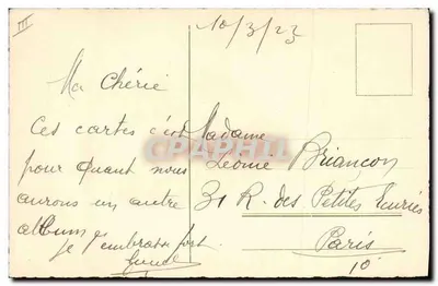 Niña en vestido verde sosteniendo un paraguas — edición de las Pequeñas Sauries — Reverso