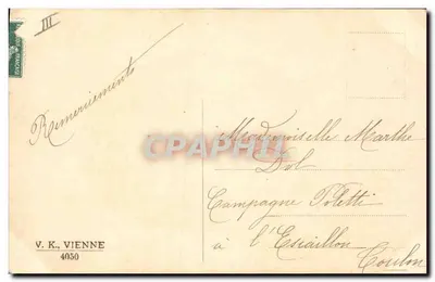 Mulher e criança no paisagem — 1910 — Editor não visível — Verso