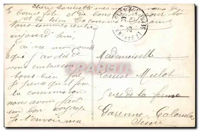 Dziewczyna z psem — Szczęśliwego Dnia — Paryż 408 — Rewers