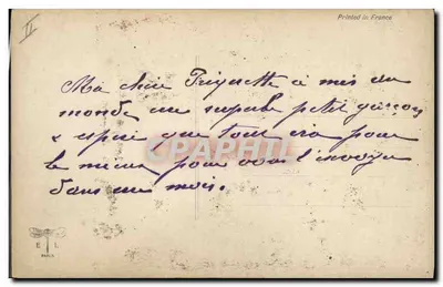 Cão basset — retrato de estúdio — editor E.L. Paris, n°67 — Verso