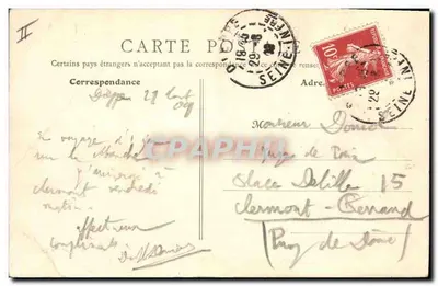 Dieppe (S.-Inf.) — Départ du paquebot « La Manche » — éditeur G. F. PARIS — Verso