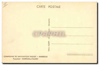 Paquebot Maréchal-Lyautey — Compagnie de Navigation Paquet — Marsella — Reverso