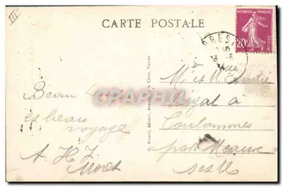 Wokół zamkniętych łóżek bretońskich — scena teatralna z wydrukowanym tekstem — G. Artaud, Nantes, n°11 — Rewers