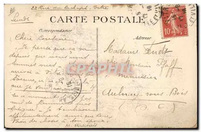 W Bretanii — Le Lit clos - Le Coucher de la Mariée — Wydawca B.D. n°623 — Rewers