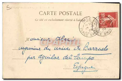 Grasse — Colheita do Jasmim — Editor Giletta, n° 2938 — Verso