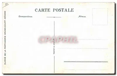 Côte d'Azur — Triage das Rosas — Cliché da Parfumerie Bruno-Court — Verso