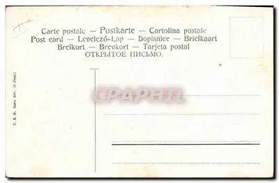 Gôndola decorada com flores — festa em um lago — editor T. S. N. Série 816 — Verso