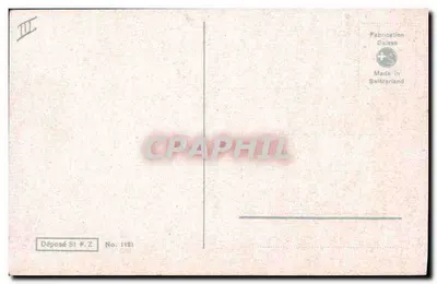Rosa gialle — acquarello — Fabbricazione svizzera n. 1121 — Verso