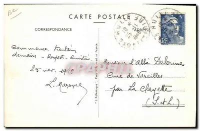 蔚蓝海岸 — 帕克船"诺曼底号" — French Line — 背面