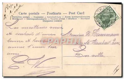 Anjo com asas brancas — tocando a sineta da meia-noite — editor J. G. 282/5 — Verso