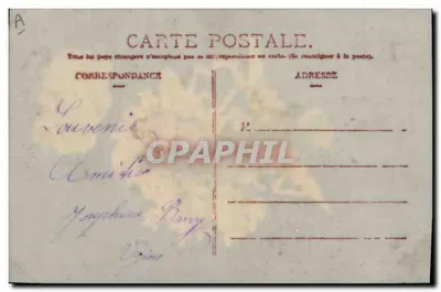 Pomba e peixe — símbolos religiosos — Carta postal — Verso