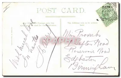 Man in striped shirt holding a stake — 'I have just caught the post.' — Valentine & Series — Back