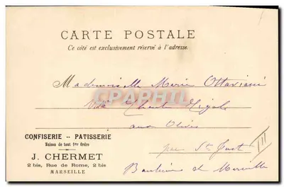 Mulher com violetas — editor Raphael Tuck & Fils, série 78 — datada 31 agosto 1902 — Verso