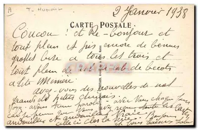 Soggetto umoristico — uomo in pigiama e uomo di neve — editore Carte-Aub, n° 62 — Verso