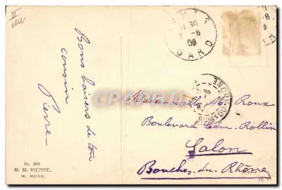 Jovem mulher com chapéu — editor M. M. MUNK, n° 380 — Verso