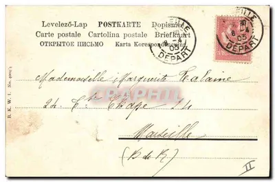 Mulher com coelhos — Páscoa — Levelez-Lap, B.K.W.I. N° 4004/4 — Verso