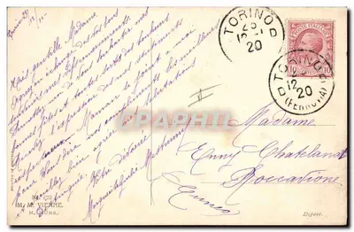 Cavaleiro em uma floresta — cena bucólica — M. M. Vienne, M. Chunk, n° 623 — Verso