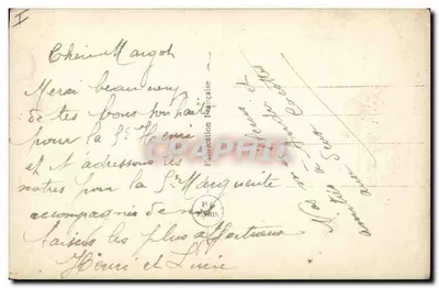 एक युवा महिला और कुत्ता - बॉन फेटे - पीसी 479 — पीछे
