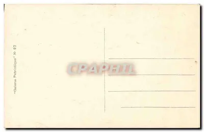 Oficer w mundurze z ozdobami — Galeria Patriotyczna N° 27 — Cliché Manuel, Paryż — Rewers