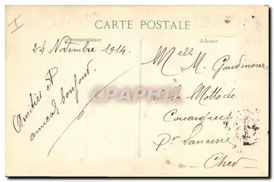 S.M. Albert Ier, rei dos Belges — Condecorado com a Medalha Militar — E. Le Delex, impressor, Paris — Verso