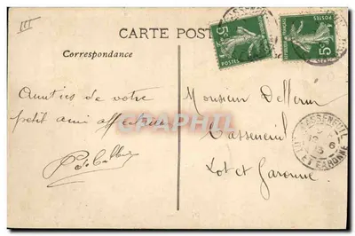 Navio Oceânico — Messageries Maritimes — EL. — Verso